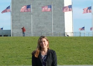 Lindsay Pugh '05 at the National Mall