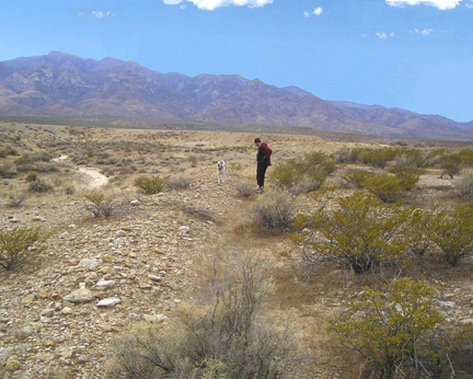 Don Lancaster '61 in the wilderness near his home in Thatcher, Arizona