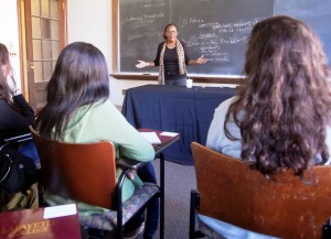 Wendy Wilson-Fall, professor and chair of Africana Studies, presents the session on “Africana Studies in the New Millennium.”