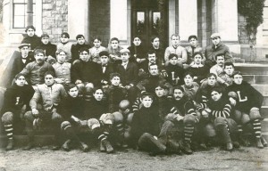 The 1896 national championship football team posted an 11-0-1 record and defeated Penn, the College’s greatest football triumph to that point. Photo courtesy of Lafayette Special Collections. 