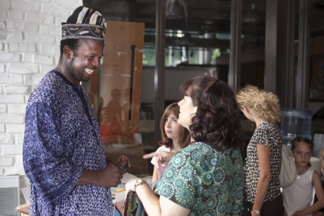 Lafayette College, the Community Based Teaching Program and the Art Department enjoy the residency of the Art Ambassador of Nigeria, Ibiyinka Alao. Here he enjoys an opening reception showcasing his work  in the Williams Visual Arts building