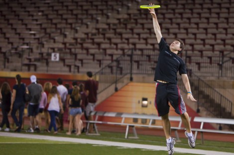 Freshmen Orientation: Lafayette College Freshmen enjoy the first Olympiad games on Friday night at  Fisher Field