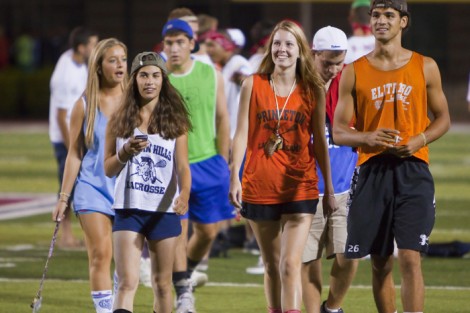 Freshmen Orientation: Lafayette College Freshmen enjoy the first Olympiad games on Friday night at  Fisher Field