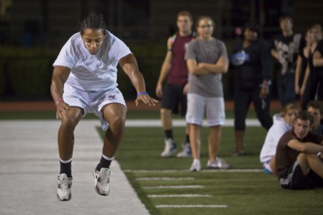 Freshmen Orientation: Lafayette College Freshmen enjoy the first Olympiad games on Friday night at  Fisher Field