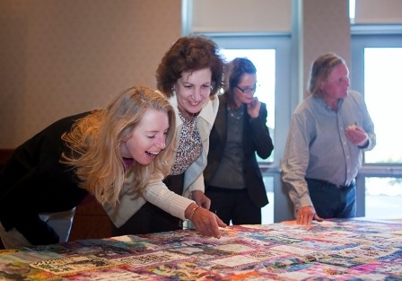 2010 Homecoming Weekend: Saturday Activities: A toast  to 40 Years of Ceeducation: in the WIlson Room of Pfenning Alumni Center with First WOmen of Lafayette Commemorative Quilt 4571