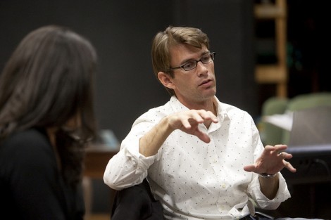 Jason Howland, composer for the Broadway production of Little Women, holds a master class in the Black Box Theater.