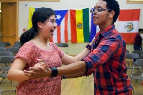Michelle Echenique '14 dances with Christopher Vinales '13.