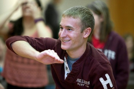 Tom Brinkerhoff '13 performs with Abada-Capoeira.