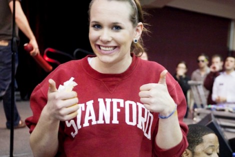 Wing-eating champ Kerry Donohue '14 