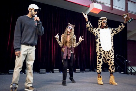 Students compete in the Lafayette Spirit Costume competition.