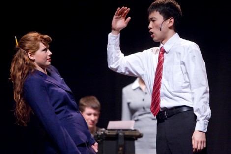 Maggie Frodell ’15 (Skye Benson) and Dan Kim ’13 (as King Kaiser)
