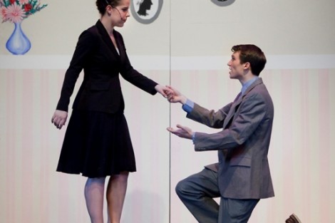 Jake Dunsmore ’15 (as Benjy Stone) proposes to Julia Hobart ’15 (as K.C. Downing)