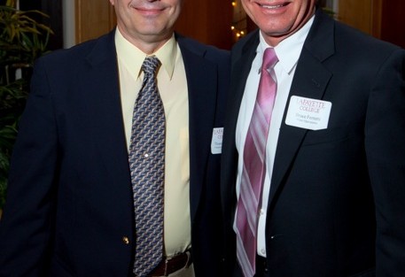 Thomas DeFazio, coordinator of chemical and environmental engineering labs, left, and Bruce Ferretti, director of physical planning, received the Distinguished Service Award.