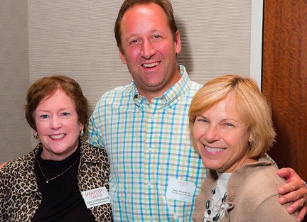Brian Winiarski '86 (center) with Joan Lichtenwalner (left) and Carol Rowlands '81.