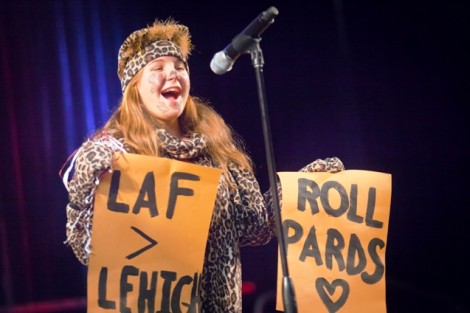 Elizabeth Anderson '14 won first place for most pride in the spirit costume contest.