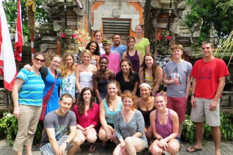 The class with Pat Jebeg (center, in pink), one of the world's leading gamelan performers and teachers