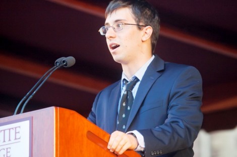 Calvin Mingione ’14 discusses the history of the College.