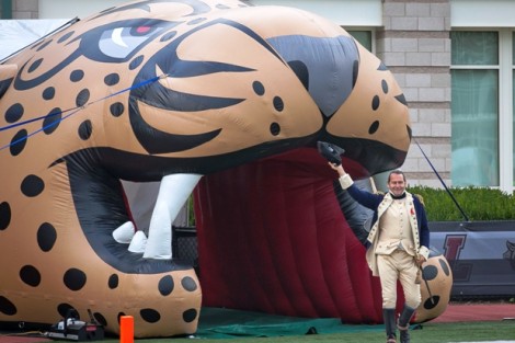 The Marquis de Lafayette appears from the Leopard tunnel.