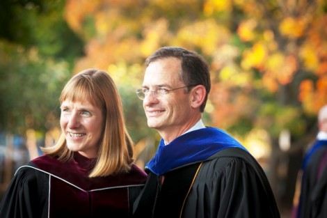 President Alison Byerly with former Lafayette President Daniel Weiss