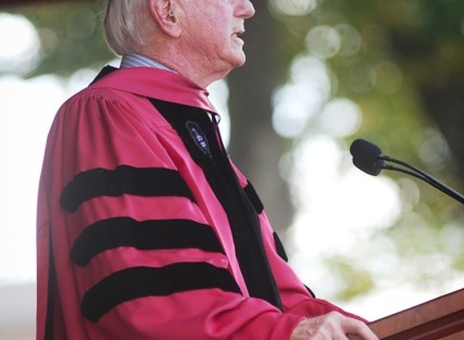Arthur Rothkopf ’55, president emeritus of Lafayette, offered greetings to President Byerly from the presidents emeriti.