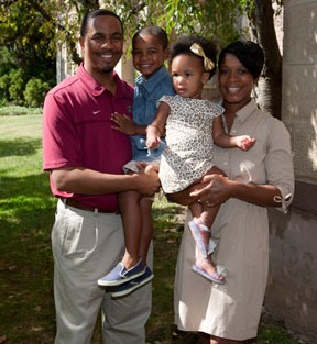 John McKnight, dean of intercultural development, with wife Katrina, son Joel, and daughter Lilia. 