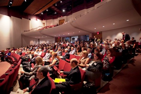 Audience members and people at home could follow and contribute to the discussion via Twitter.