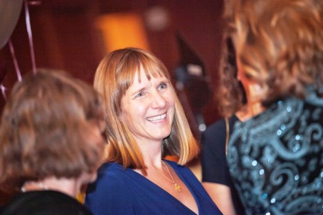 President Alison Byerly mingles during the Inaugural Ball.