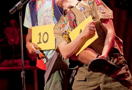 Luis Aviles ’17 as Leaf Coneybear and Ryan Raesly ’15 as Chip Tolentino