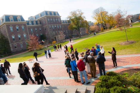 After the president's address, many families toured the campus.