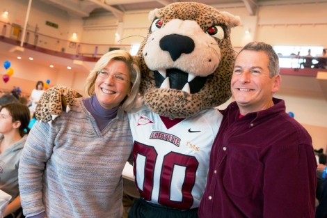 Trina and Ira Goldstein came to campus to visit their daughter, Hannah '17.