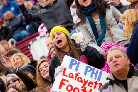 Pard fans cheer on the team.