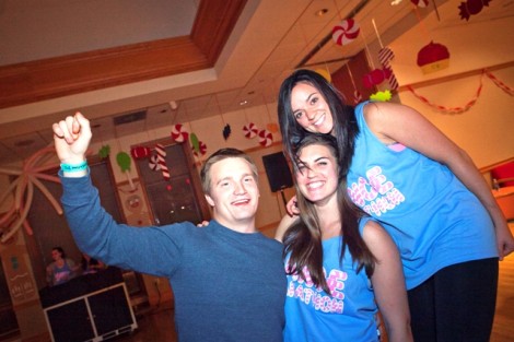 Students take the party to the Marlo Room during the early hours of the morning. 