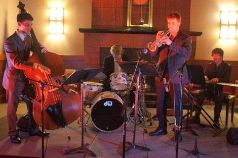 The Brian Pinkard Quartet preforms with Brian Pinkard '16 on trumpet, James Andreacchi '17 on keyboards, Pete Taggart '15 on drums, and John Paul Bisciotti '14 on bass.