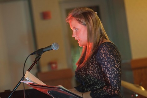 Elizabeth Anderson '14 reads her original poetry.
