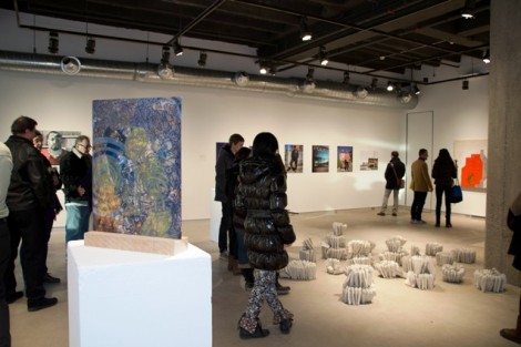 Visitors explore the Grossman Gallery.