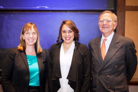 President Alison Byerly, Natasha Trethewey, and John Hatfield ’67