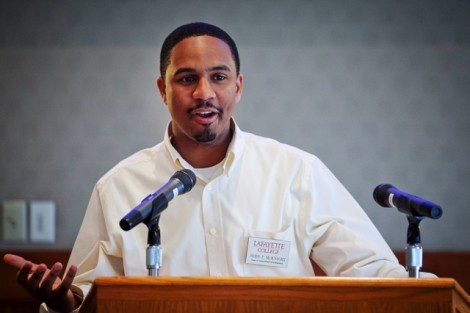 John McKnight, dean of intercultural development, speaks at the ceremony.