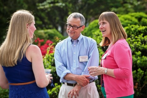 Lela Swartz ’14 meets Steven Jensen and President Alison Byerly.