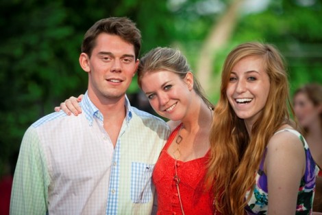 Students enjoy themselves at the President’s Garden Party. 