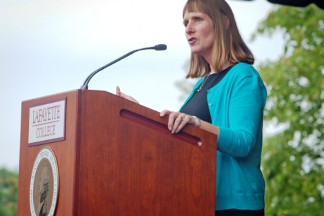 President Alison Byerly welcomes the newest class to Lafayette.