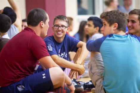 Students take part in some icebreaker and teambuilding activities.