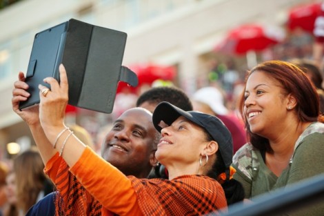 A football fan selfie