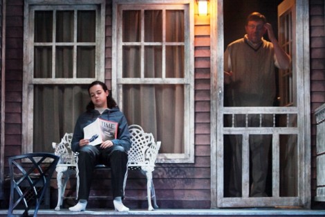 Grace Marchena ’15 as Catherine and Professor Jeffrey Helm as Robert