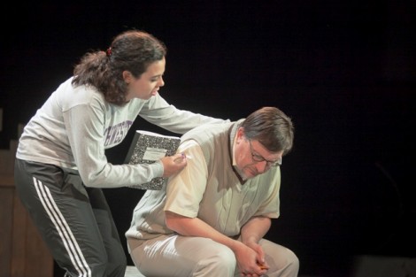 Grace Marchena ’15 as Catherine and Professor Jeffrey Helm as Robert