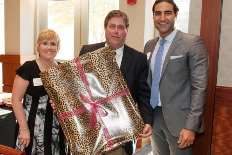 Kevin Canavan ’76, recipient of the Alumni Association Special Commendation, with Rachel Nelson Moeller ’88, executive director of alumni relations, and Alex Karapetian ’04, president of the Alumni Association
