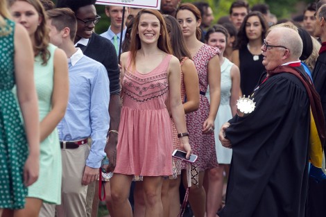 Members of Alliance commons arrive on the Quad.