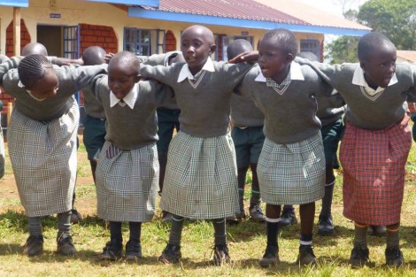 Students at the Blair-Serem School in Kibargoiyet, Kenya.