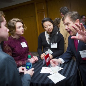 Ryan Dougherty ’19, Emilie Henry ’19, Blossom Jiang ’19, and Peter Simon ’75