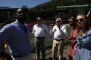 The team takes a tour of Whitesburg.
