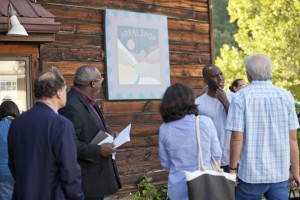 The EEGLP team meets with Whitesburg community members at Appalshop’s office.